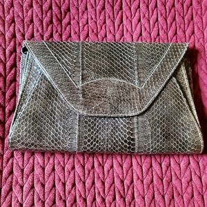 Vintage Genuine Snake Skin Leather Envelope